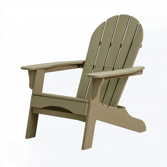 Fauteuil de jardin Adirondack 80 x 75 x 95 cm en bois taupe avec accoudoirs