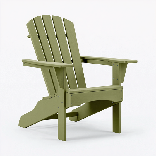 Fauteuil de jardin 81 x 76 x 98 cm en bois peint vert style Adirondack