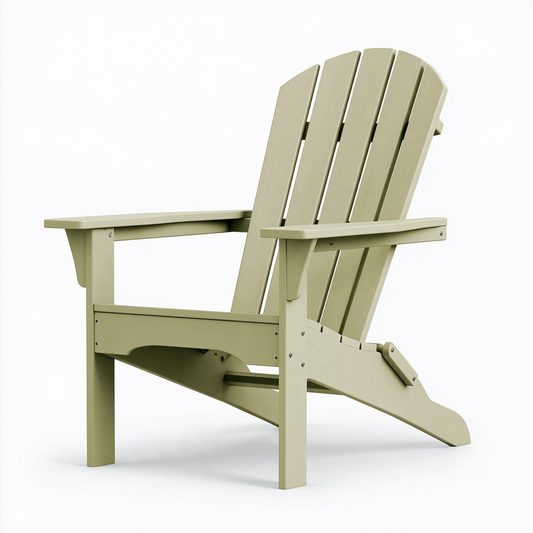 Fauteuil de jardin 98 x 76 x 92 cm en bois vert sauge style Adirondack